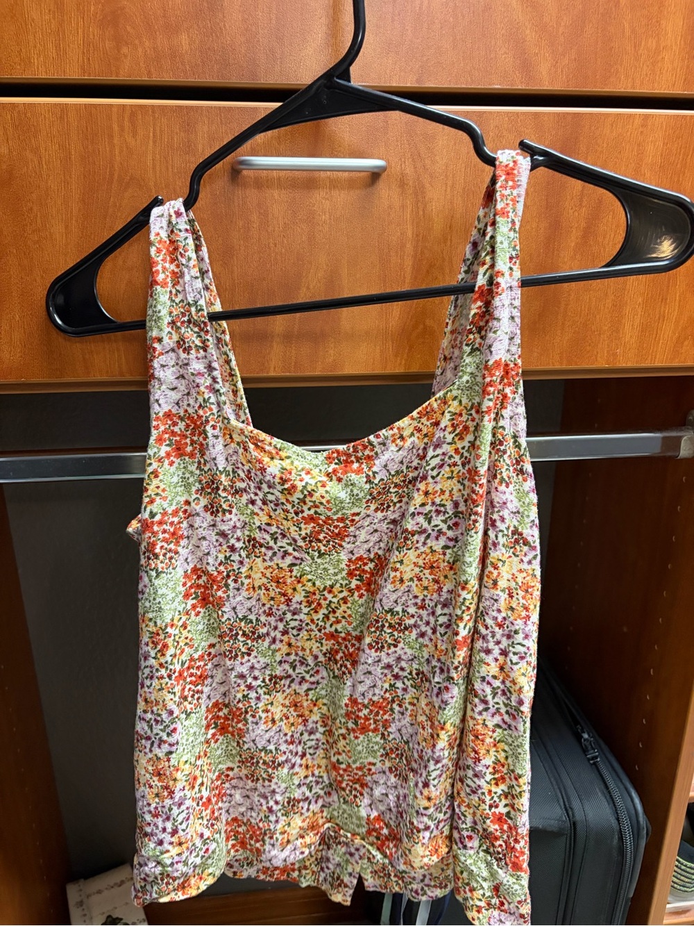 LC Lauren Conrad Floral Sleeveless Tank - Orange, Green, Purple